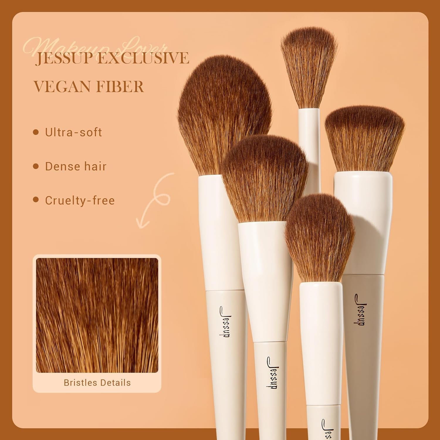 Achieve Flawless Beauty with Our 5-Piece Vegan Makeup Brush Set! 🌟 Soft Brushes for Foundation, Contour, Highlight, and Setting Powder in Trendy Light Grey! 🖌️💖 #VeganBeauty #MakeupMustHaves
