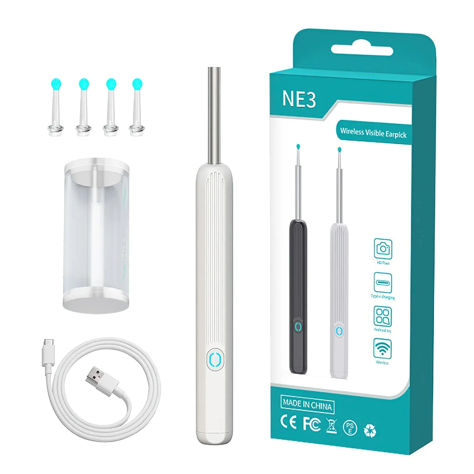 Revolutionary Wireless Smart Ear Cleaner - 1080P Otoscope with Camera for Effortless Ear Wax Removal on iOS & Android