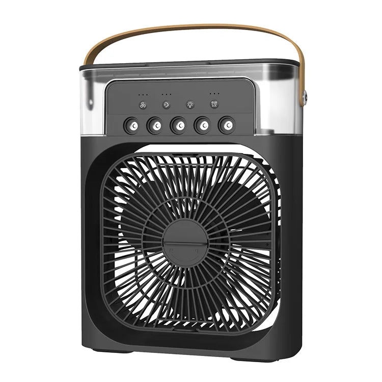 Compact Silent Electric Fan and Humidifier - Portable Indoor Air Conditioner for Home and Room Cooling
