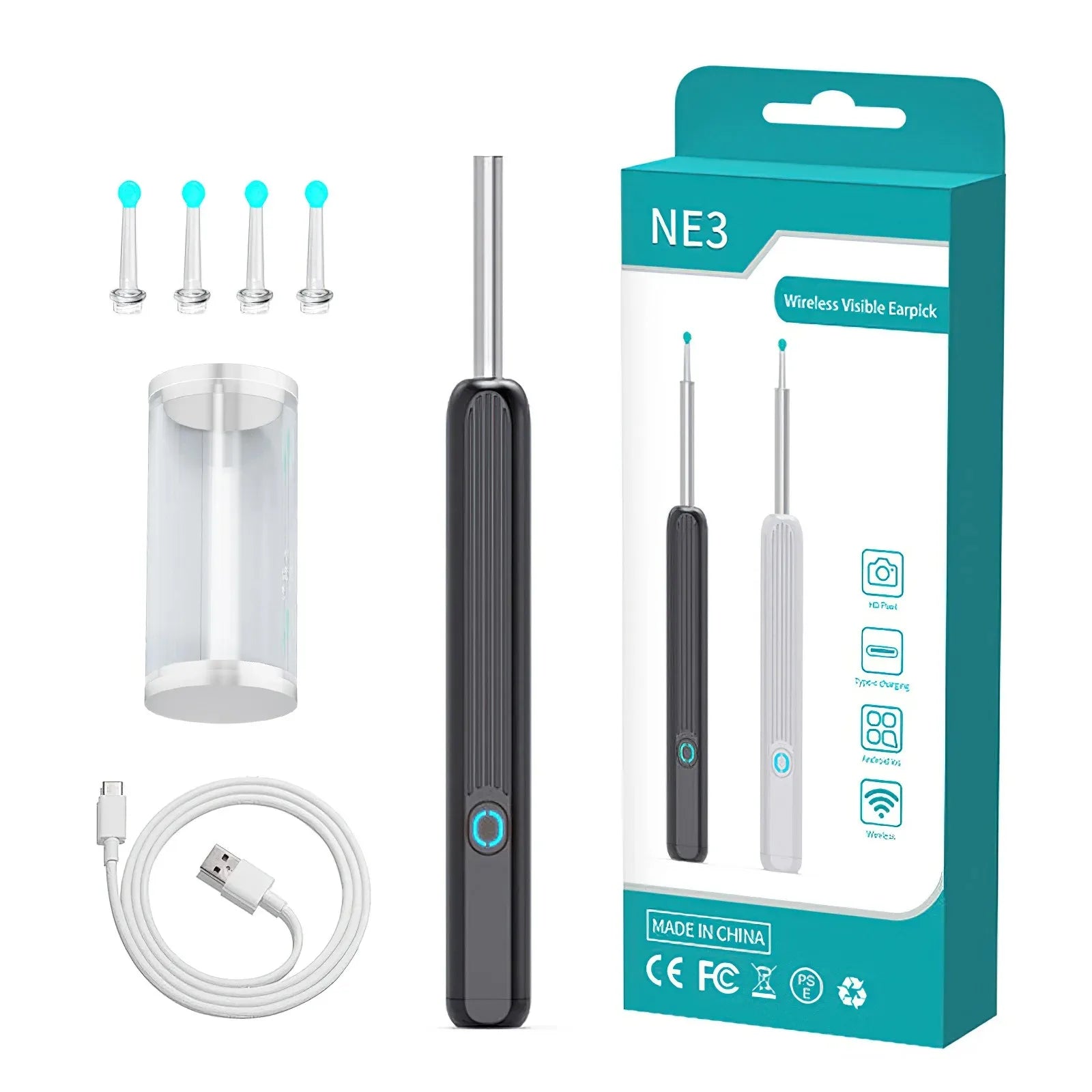 Revolutionary Wireless Smart Ear Cleaner - 1080P Otoscope with Camera for Effortless Ear Wax Removal on iOS & Android